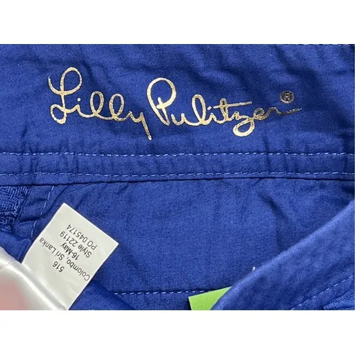 Lilly Pulitzer 22119 Callahan Short Textured Bomber Blue 4.5" Shorts‎ sz 0 NWT - Image 4
