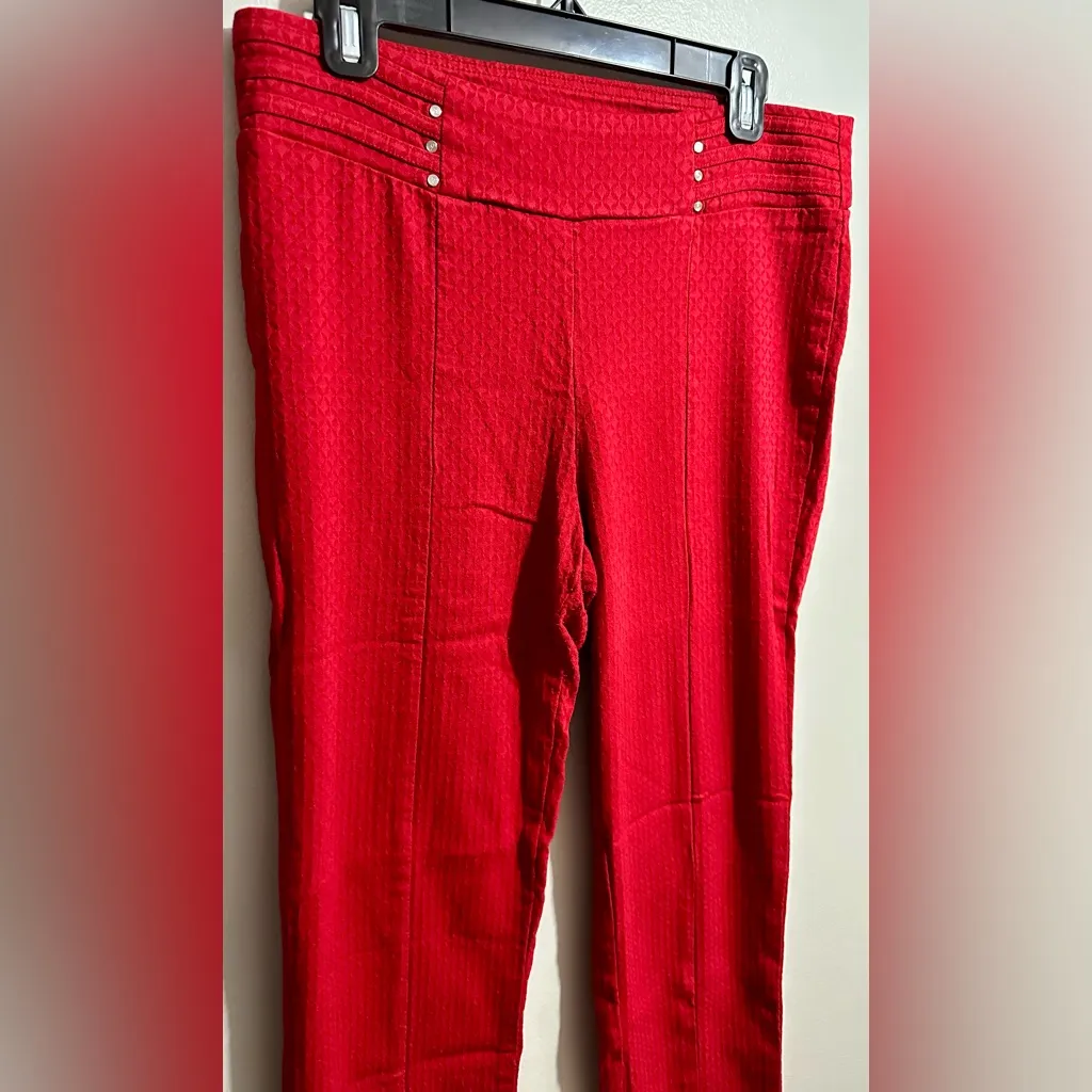 Rafaella Red Ankle Pants (1048) - Image 2