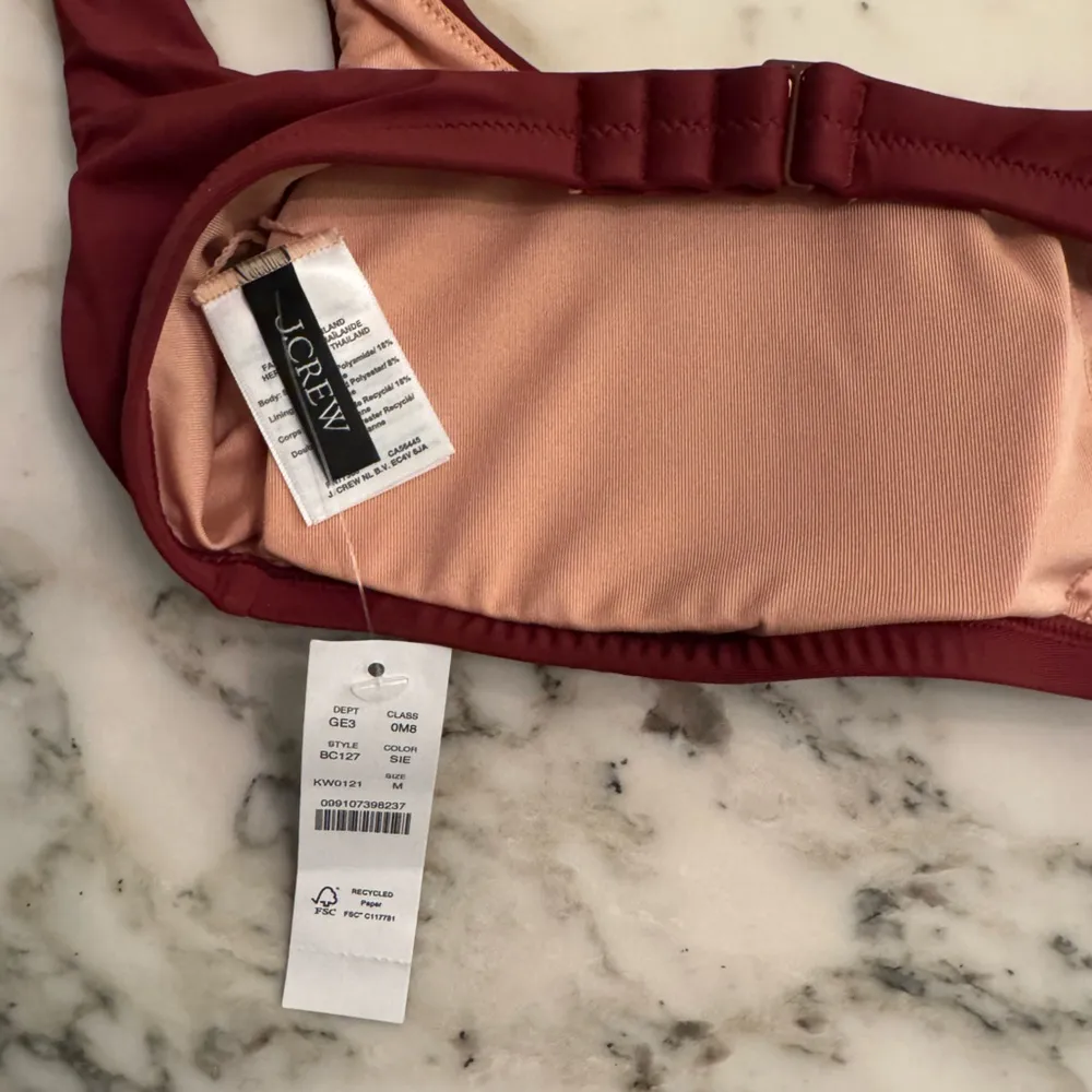 NWT Squareneck bikini top Sz Medium Sienna Brown Sold Out - Image 10