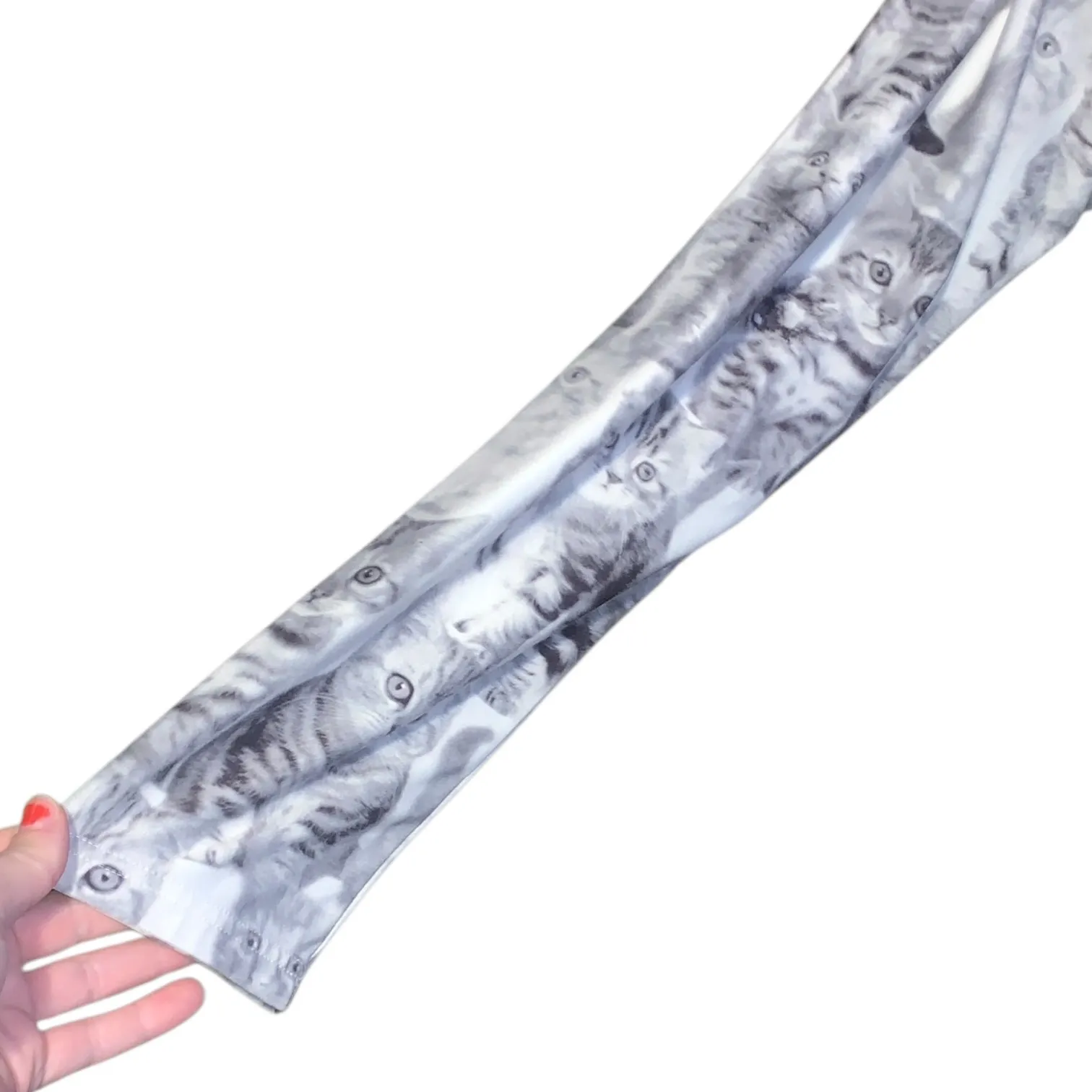 Brief Insanity Gray Long Sleeve Cat Graphic Shirt Crazy Cat Lady - Image 3