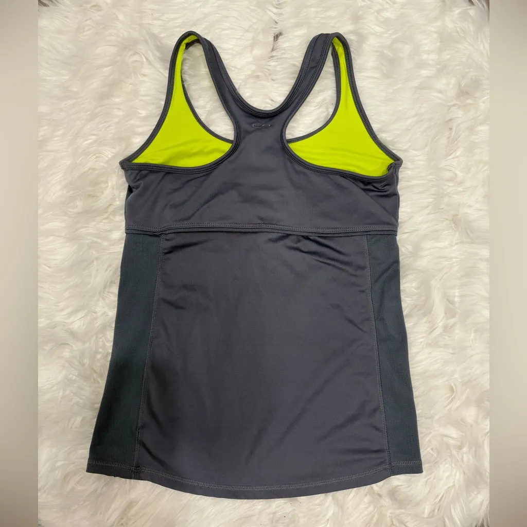 Champion Lime Green and Gray Fitted Tank Size M - Image 2