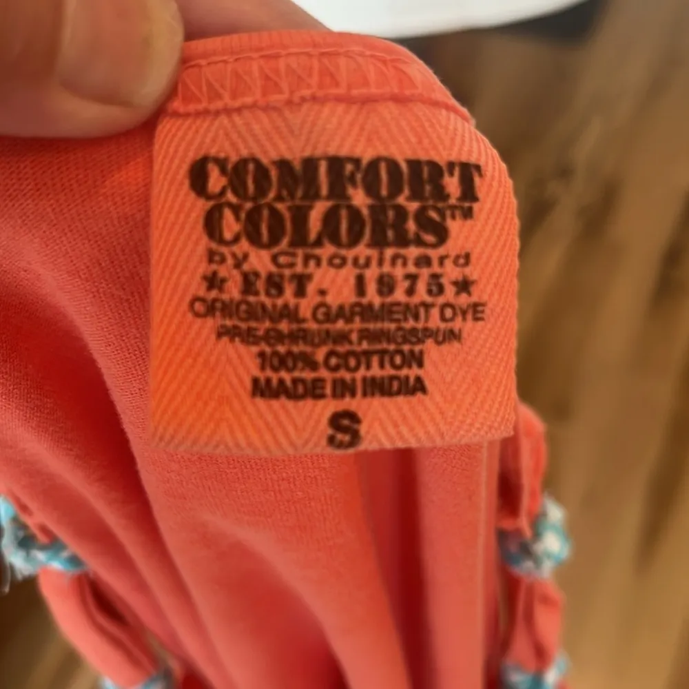 Fringe Comfort Colors Beach Melon Orange Tank Top - Image 7