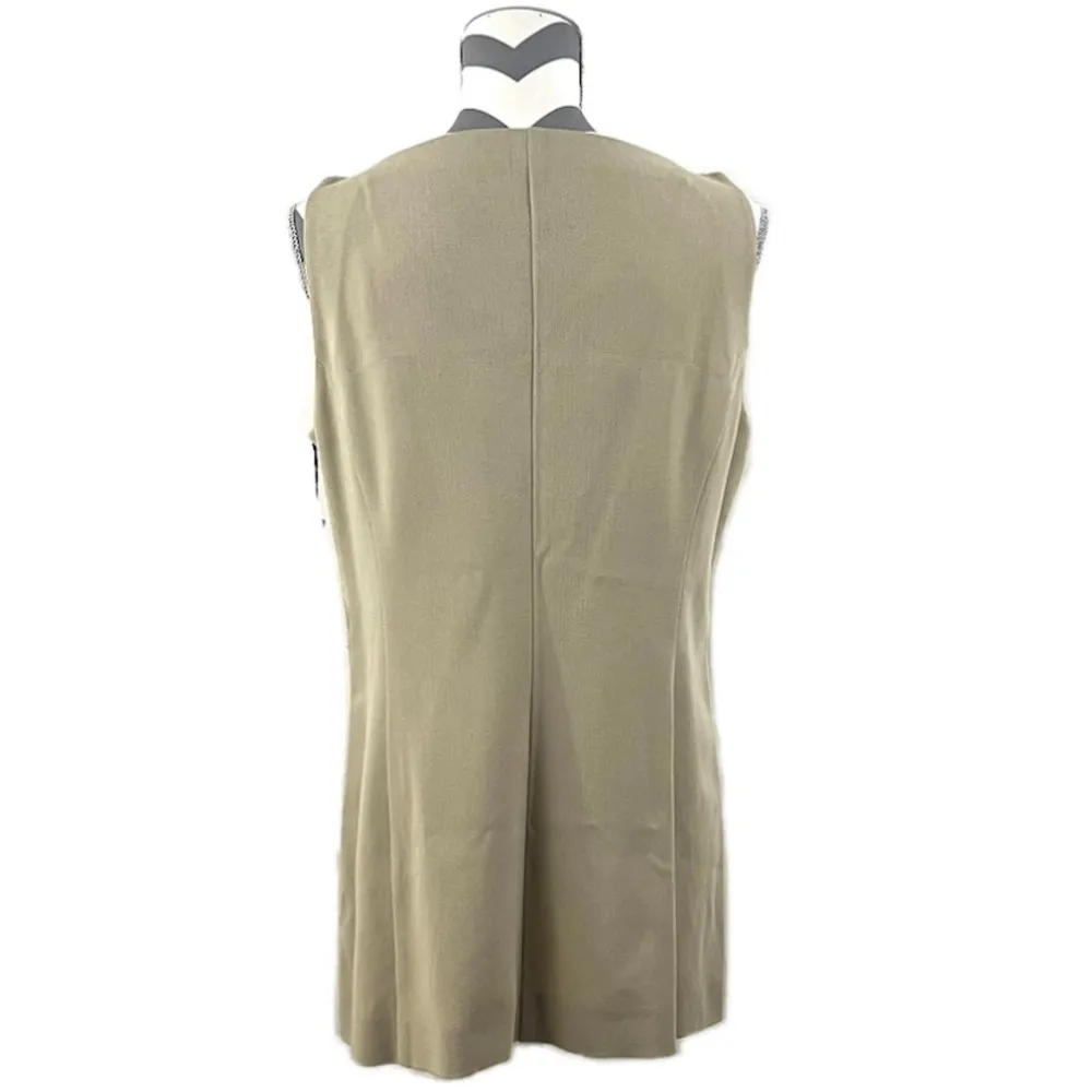 NWT - Vintage Emporio Armani Virgin Wool Sleeveless Tunic Top - Size 10 - Image 4