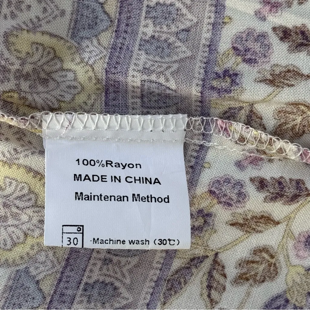 Zesica purple floral smocked maxi dress Size Small - Image 6