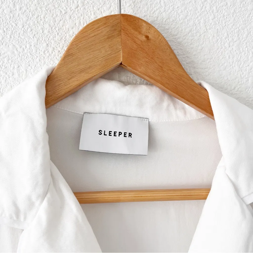 Sleeper  Ostrich Feather Pajama Button Down Top - Image 3