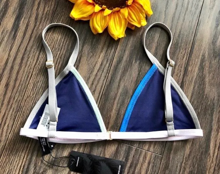 TAVIK JETT ColorBlocked Cobalt Bikini Top LARGE - Image 5