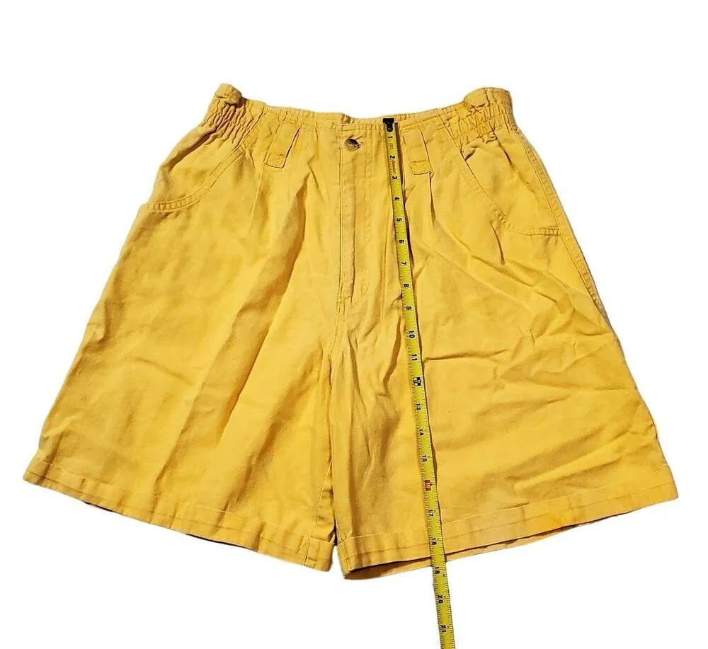 Vtg The Original  Yellow Shorts Sz 9 Juniors Classiccore Basic Retro - Image 3