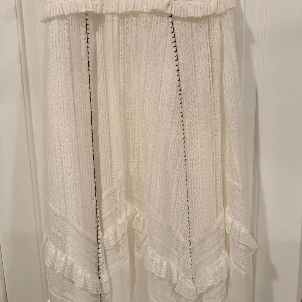 Soft Surroundings‎ White Lace Dress irregular hem medium - Image 5