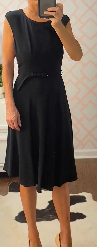 , black crepe dress, size S - Image 5