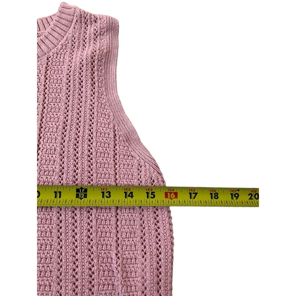 Stradivarius Pink Knit Crop Top Size S (4-13) - Image 7
