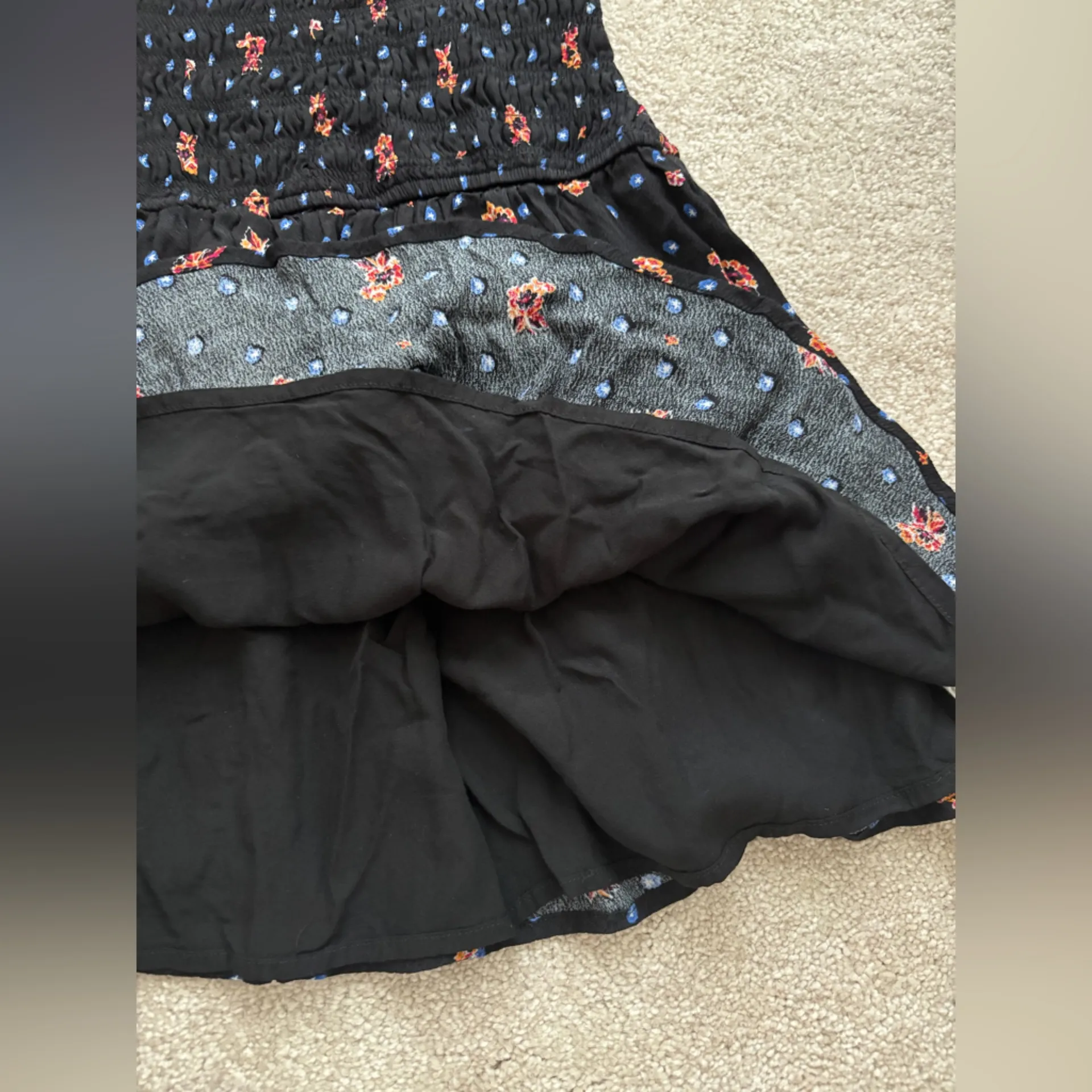 Free People Two Faces Floral Ruffle‎ Tiered Minidress - Image 8