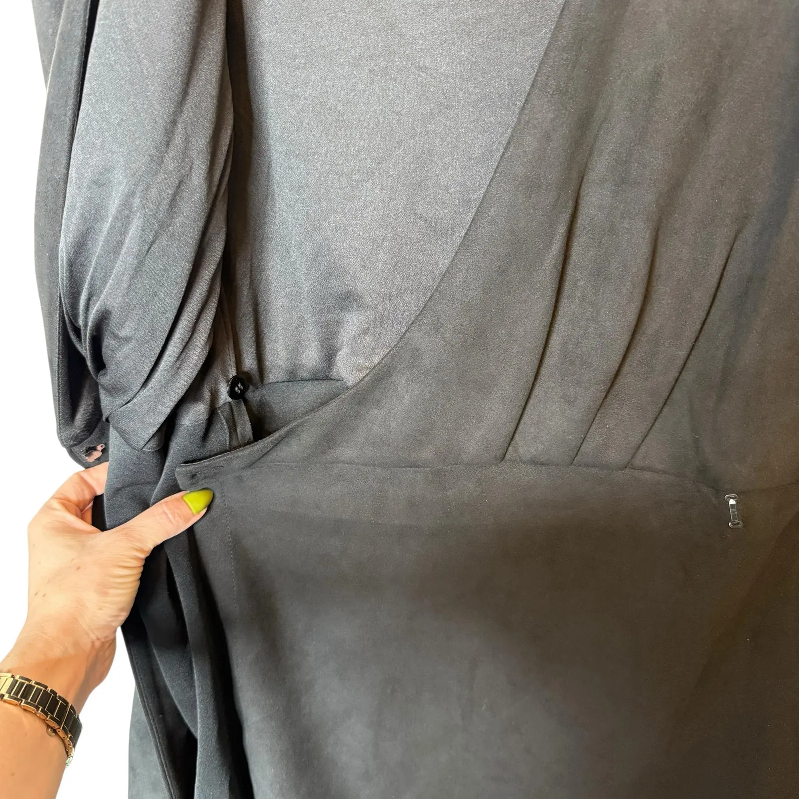 Jason Wu‎ Faux Suede Wrap Mini Dress - Image 5