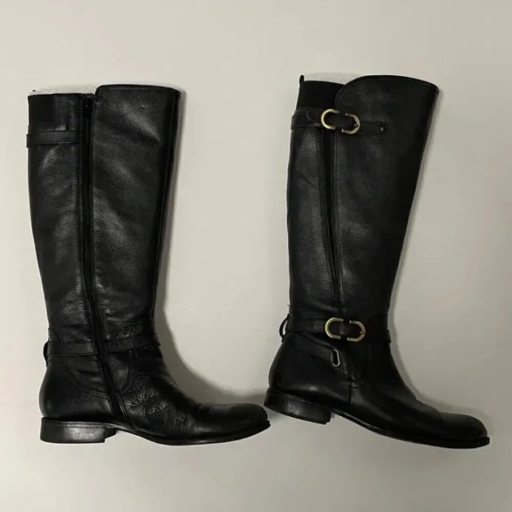 Naturalizer Boots 9 M Jennings Knee High WC Wide Calf N5 Comfort Black Buckle - Image 2