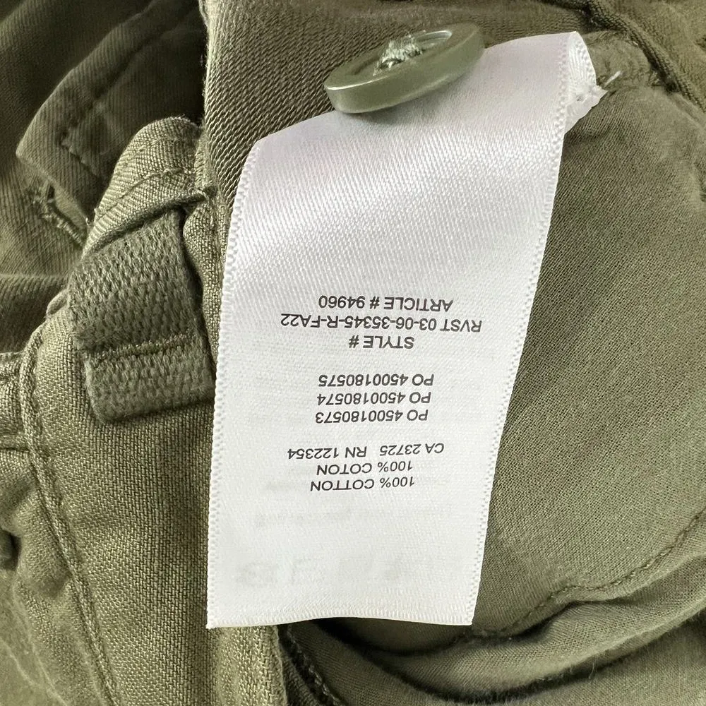 TNA Aritzia Supply Cargo Pants Green Heavyweight Cotton Baggy Women’s Size‎ 0 - Image 11