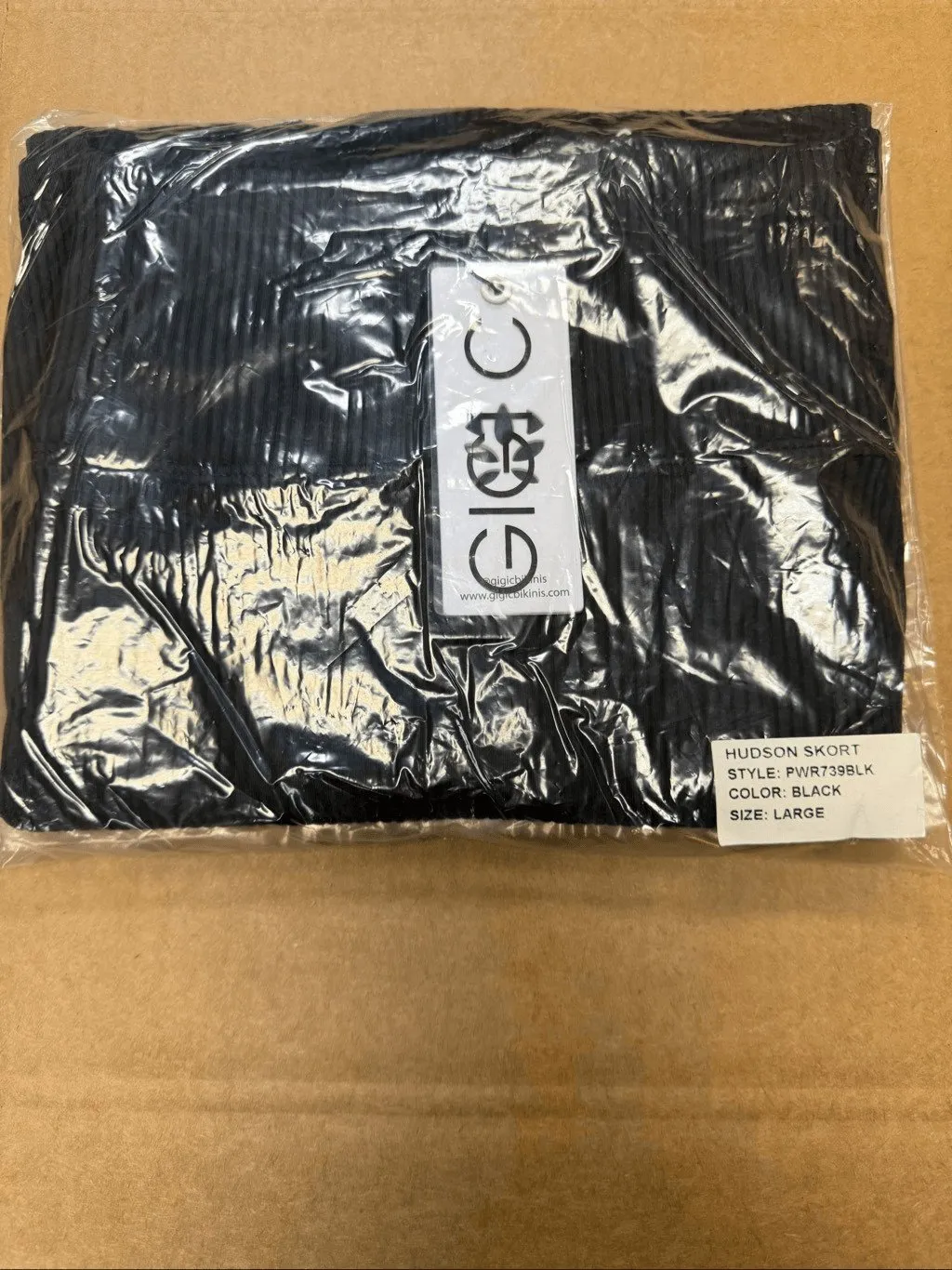 New Gigi C Hudson Rib Knit Bowtied Skirt Skort L Black Size L - Image 2