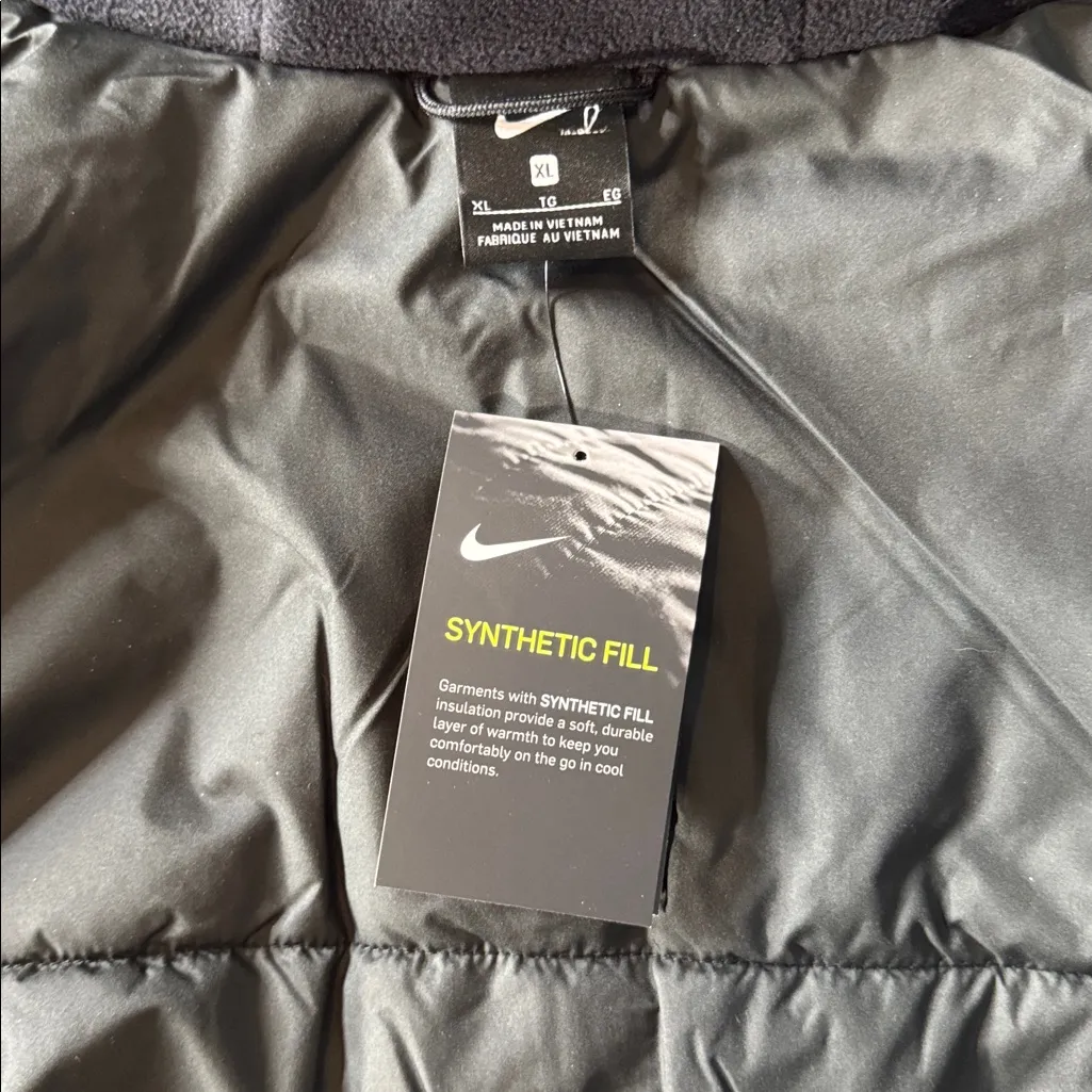 Nike Womens Sportswear Synthetic Fill Black Hooded Puffer Jacket Size XL NWT - Image 7
