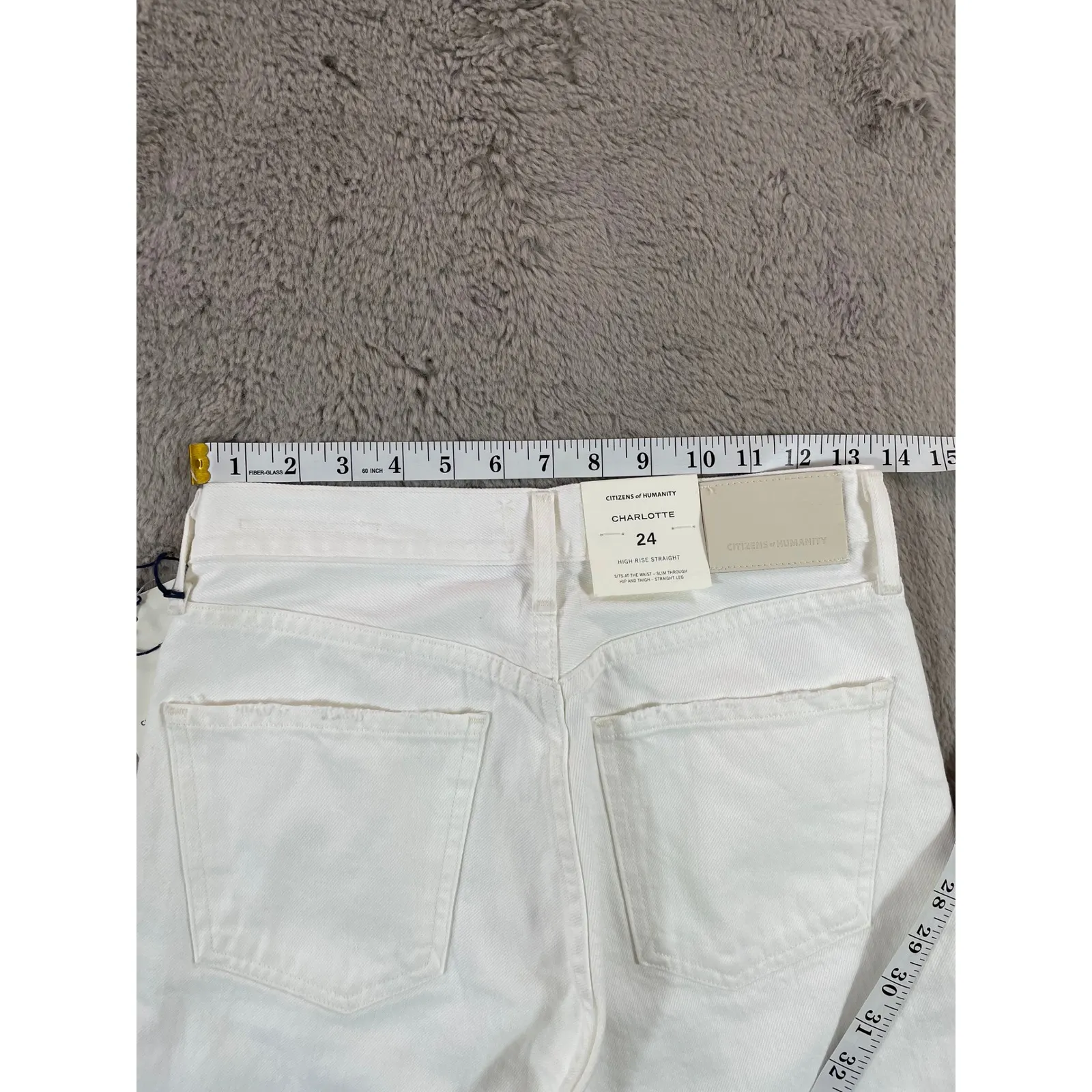 NWT Citizens of Humanity Charlotte‎ High Rise Straight Leg Denim Jeans 24 School - Image 8