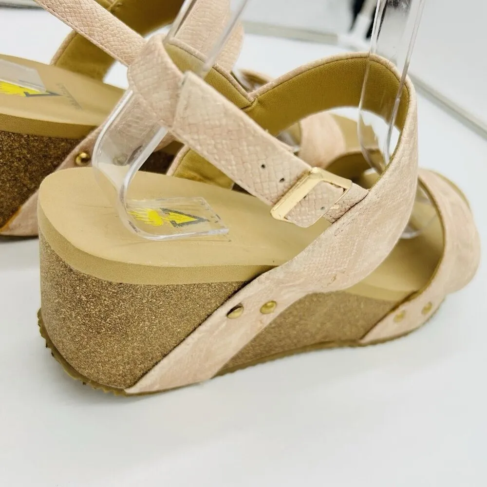 Volatile Flirtation Sandal Blush Pink Snake Print Synthetic Size 9.5 Womens - Image 7