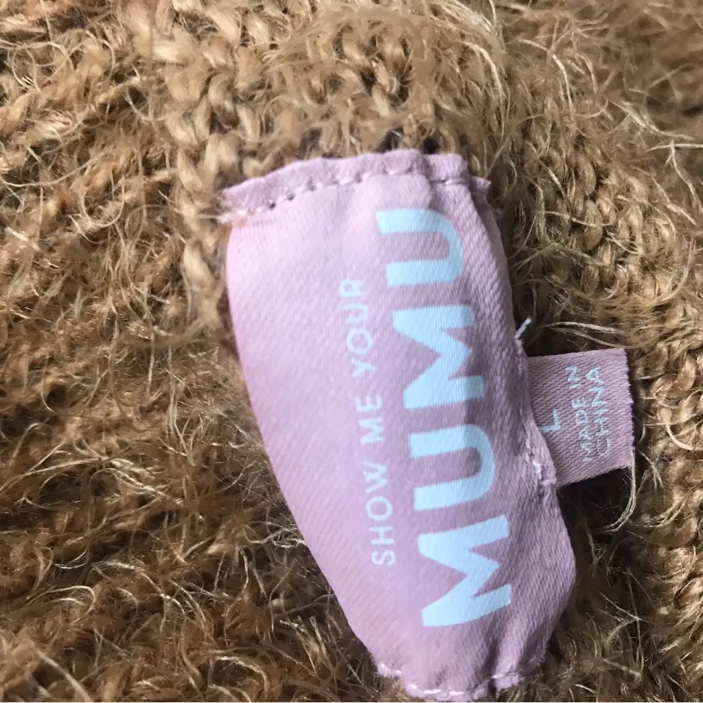 Show Me Your MUMU Fauna Cozy Tan Sleeveless Sweater Dress - Image 7