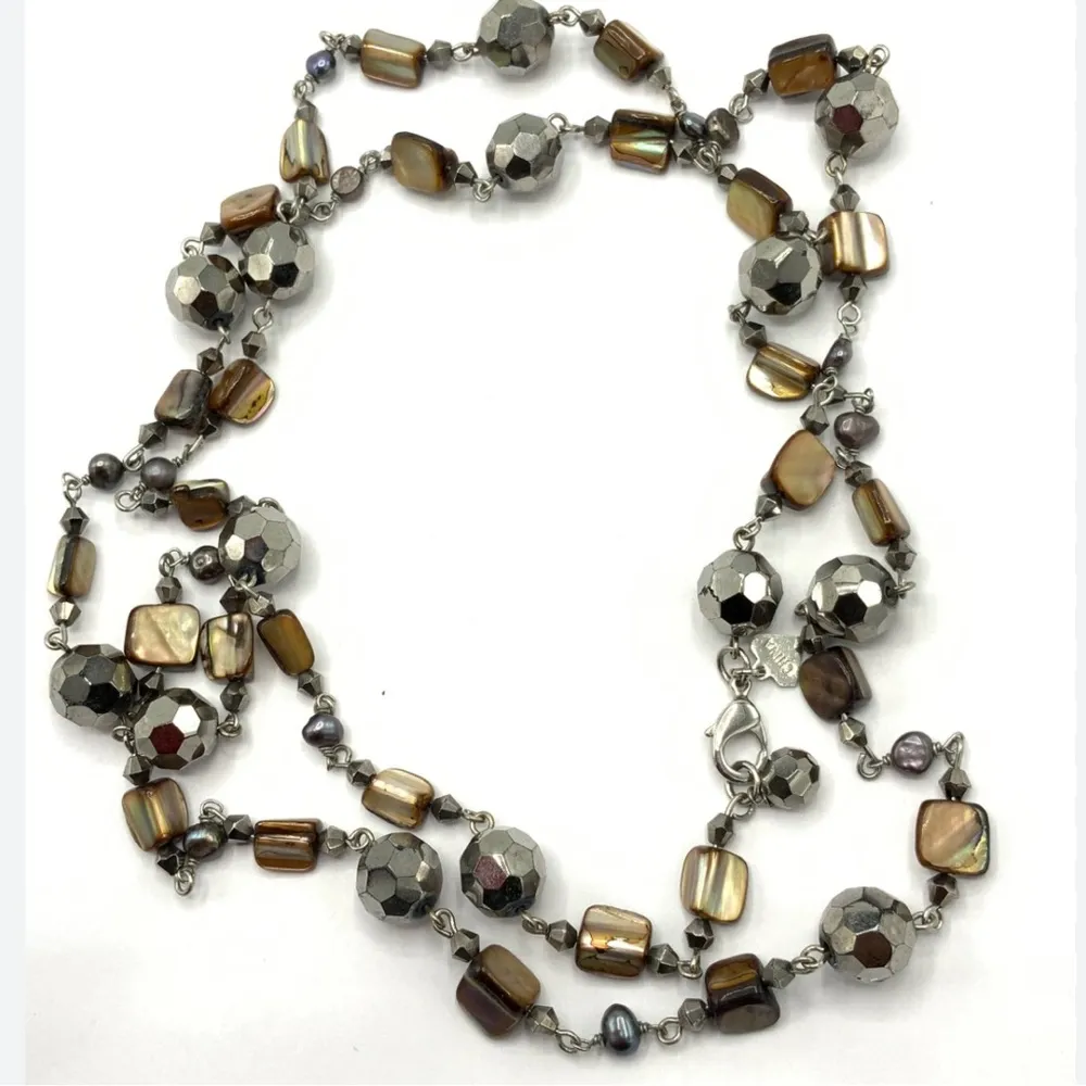 Abalone beads and beads necklace by Cookie Lee Gold - Image 3