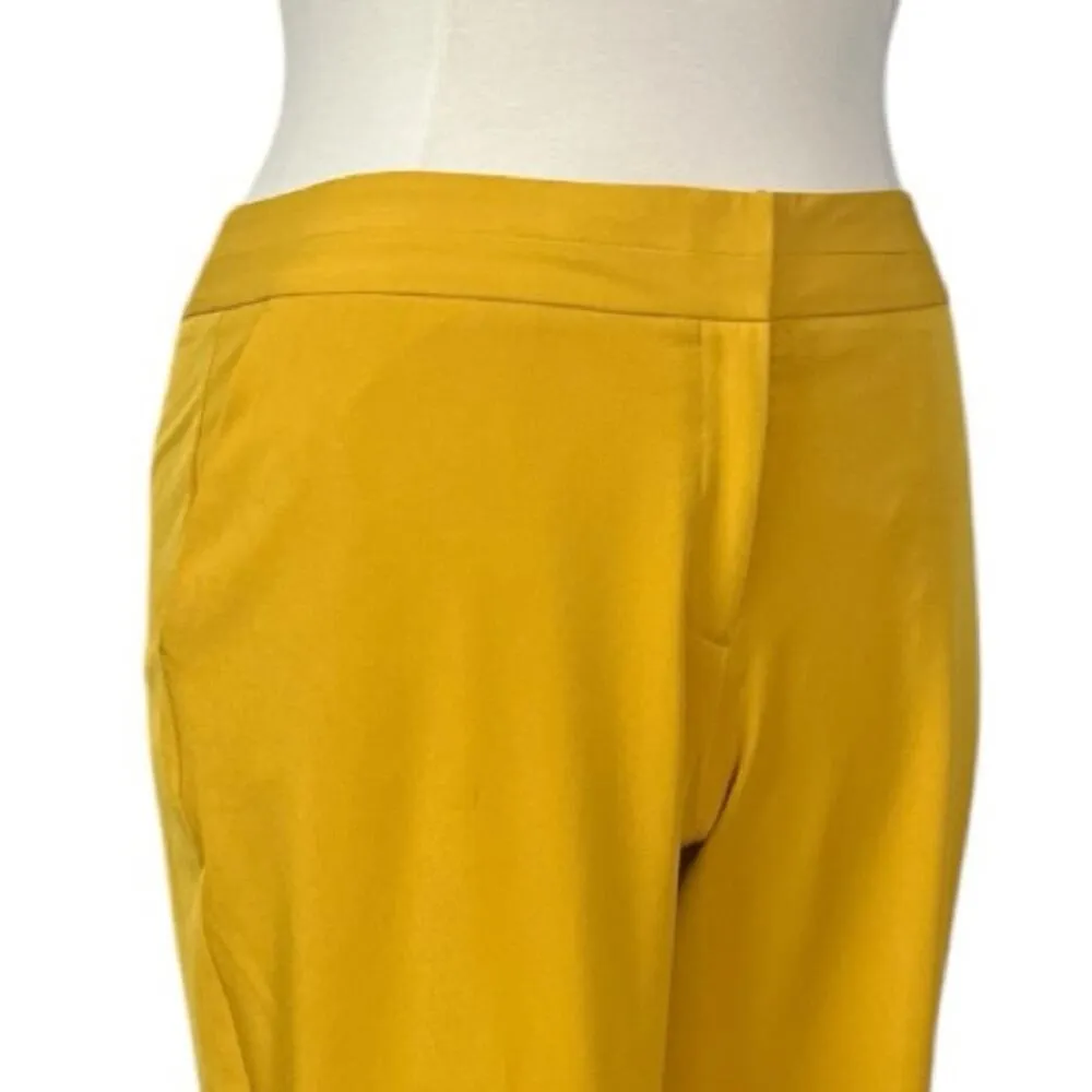 Worthington Pants New Ankle Slim Fit Mid Rise Mustard Yellow Women’s Size 16 - Image 6