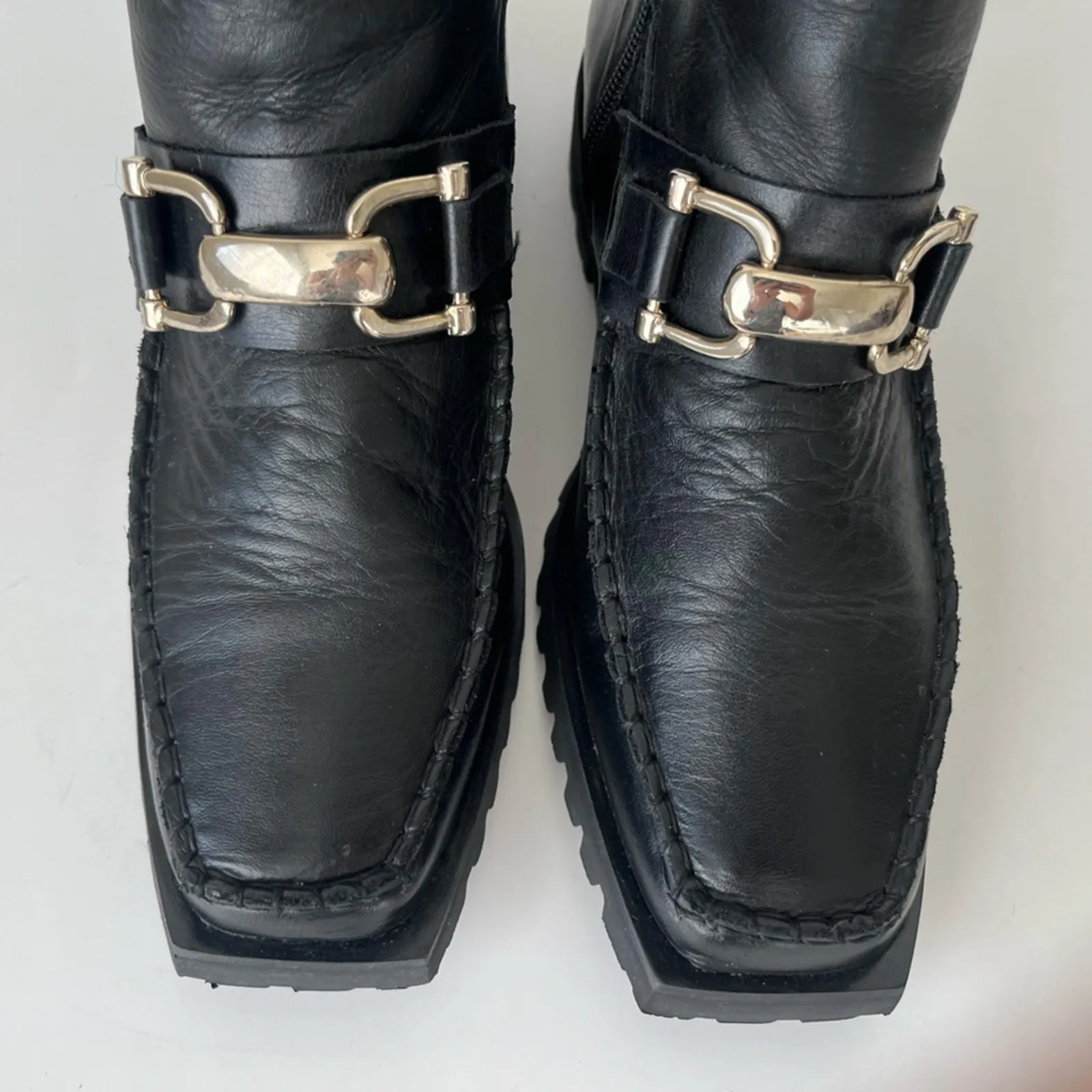 Alohas blaze leather ankle boots horse bit detail 39 US 8 - Image 8