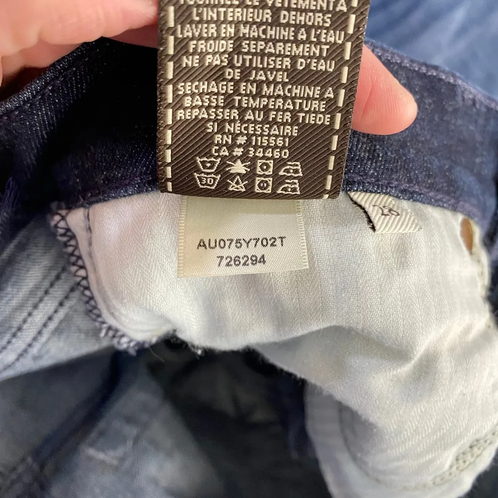 7 For all Mankind Dark Wash Low Rise Bootcut Demin Stretch Jeans Women's Size 28 - Image 6