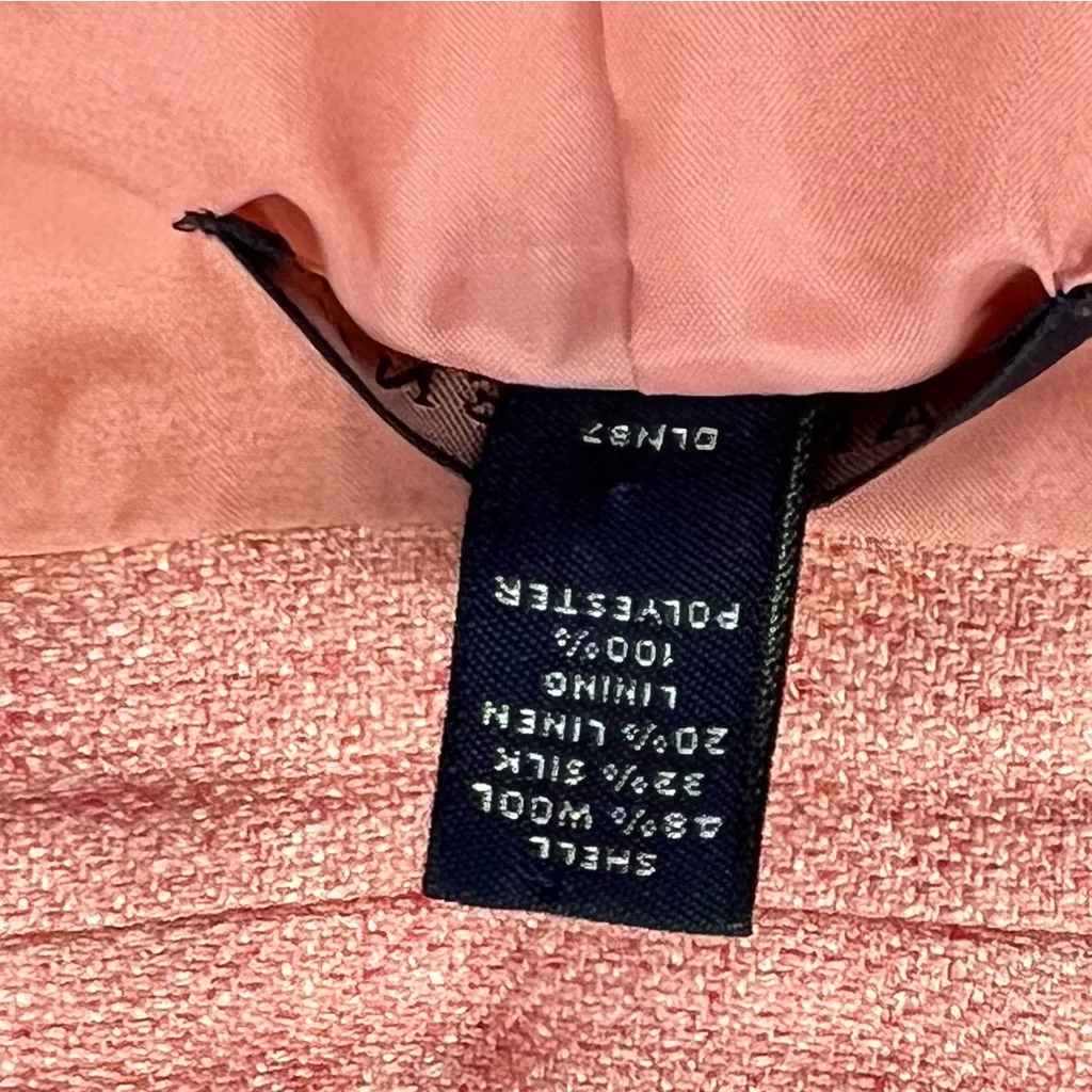 Lands End Womens Wool Linen Blend Blazer Size 16 Preppy Office Career Mature - Image 7