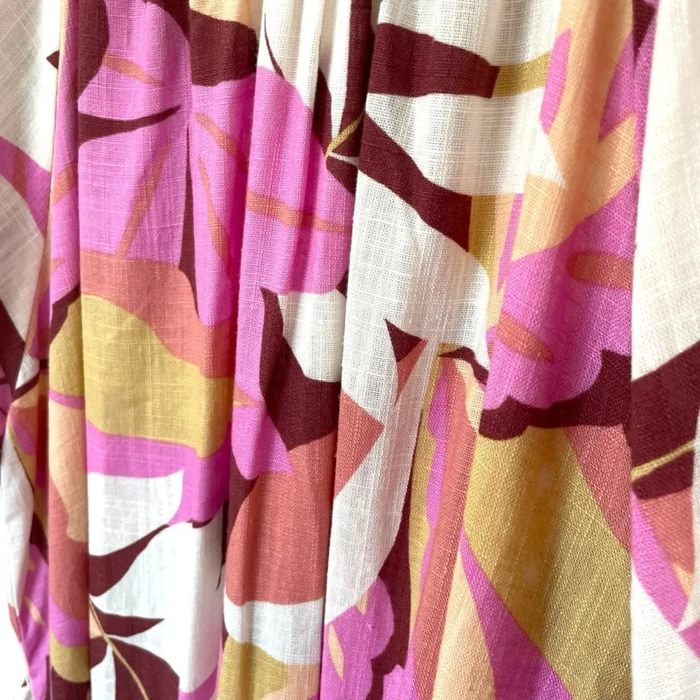 MINKPINK Kali Mini Dress Linen Blend Floral Lightweight Tie Waist - Image 6