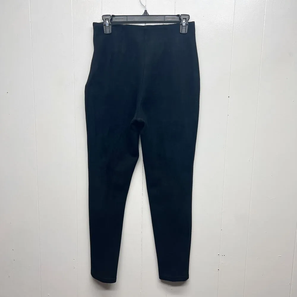 Babaton Aritzia Women's High Rise Faux Suede Black Pants Size 6 Stretch Neutral - Image 5