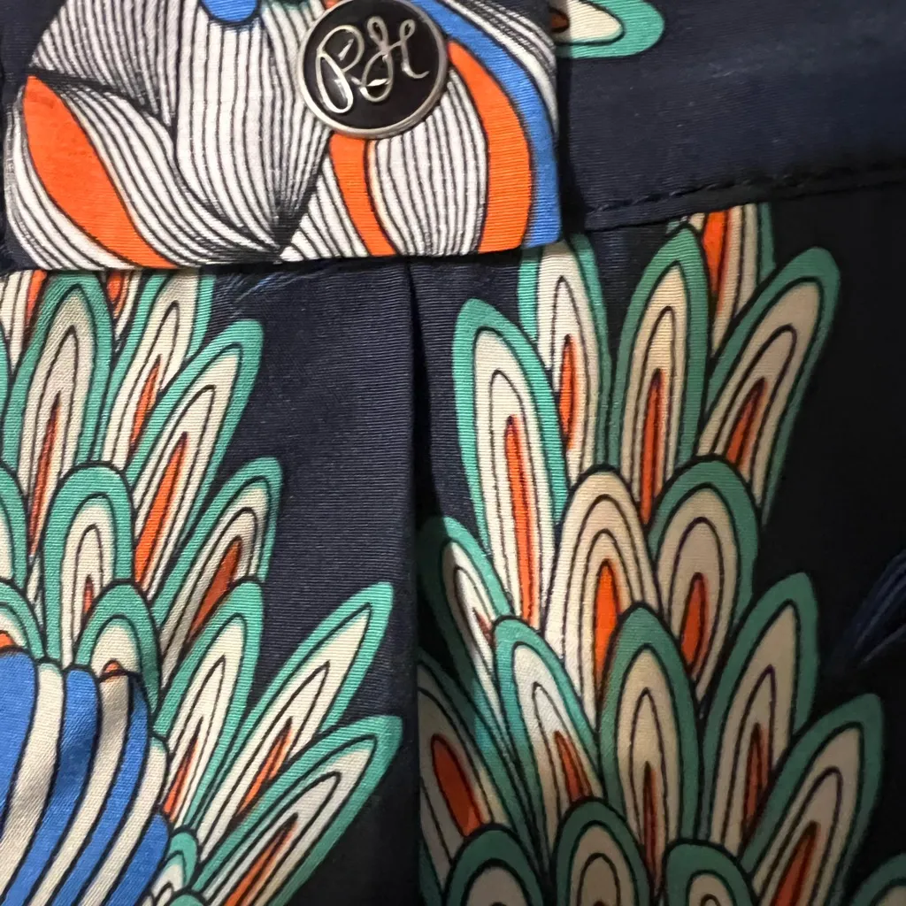 Pepe Jeans Blue Floral Mini Skort Skirt Sz M - Image 3