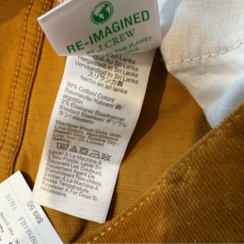 NWT, Crew Corduroy Essential Straight Pant Vintage
Brandy Brown, Sz 26 - Image 13