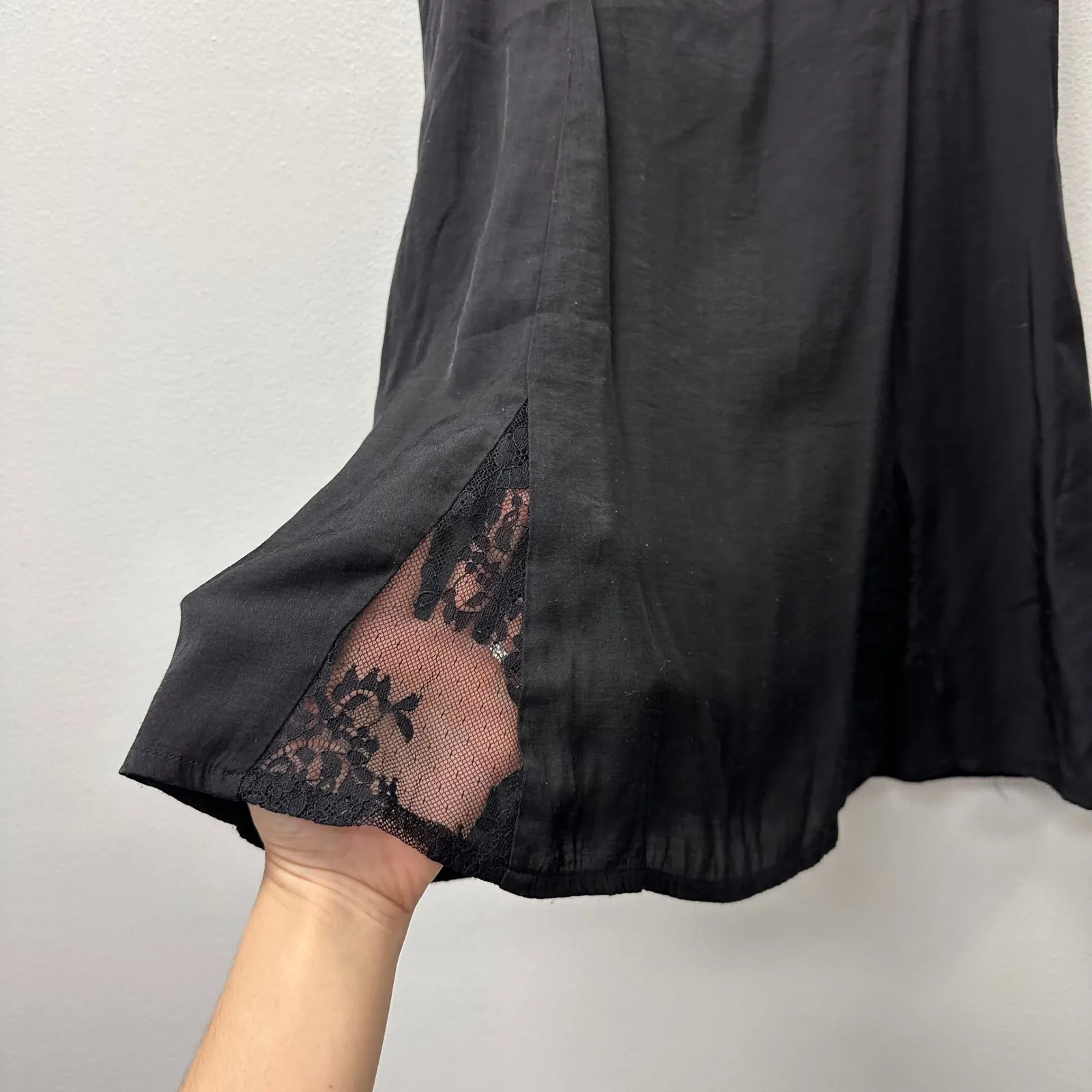 Princess Polly Floreto Bustier Lace Trim Dress Black Size 4 - Image 5