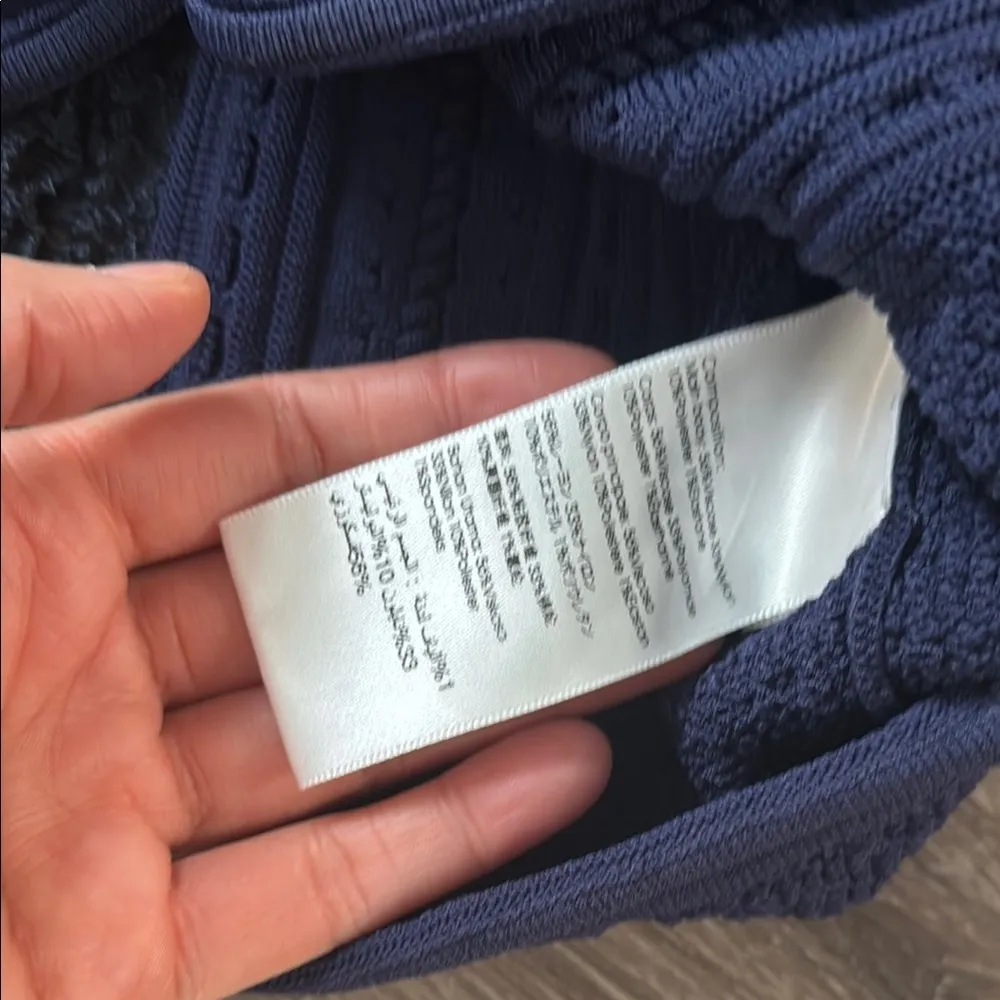 3.1 Phillip Lim Navy Lace Blue Long Sleeve Mini Dress - Image 10