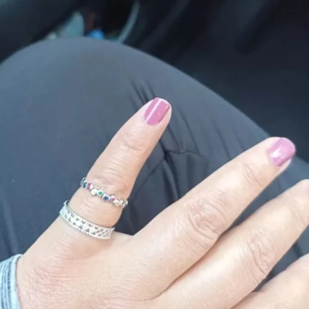 NEW Women’s 18k Gold Hollow Simulated Diamond Lattice Band Ring,‎ Adjustable - Image 8