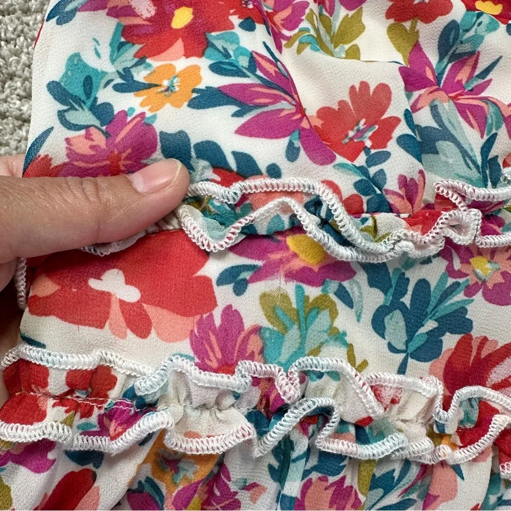 bohme Women’s Kendal Floral Maxi Dress Longsleeve V-Neck in Multicolor Size XS - Image 15