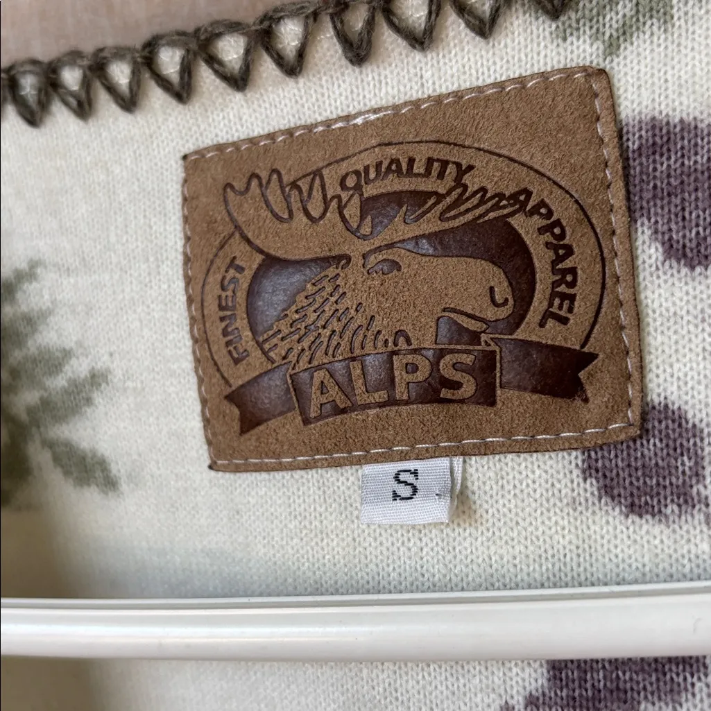 Alps Floral Patterned Sleeveless fleece Vest small - Image 3