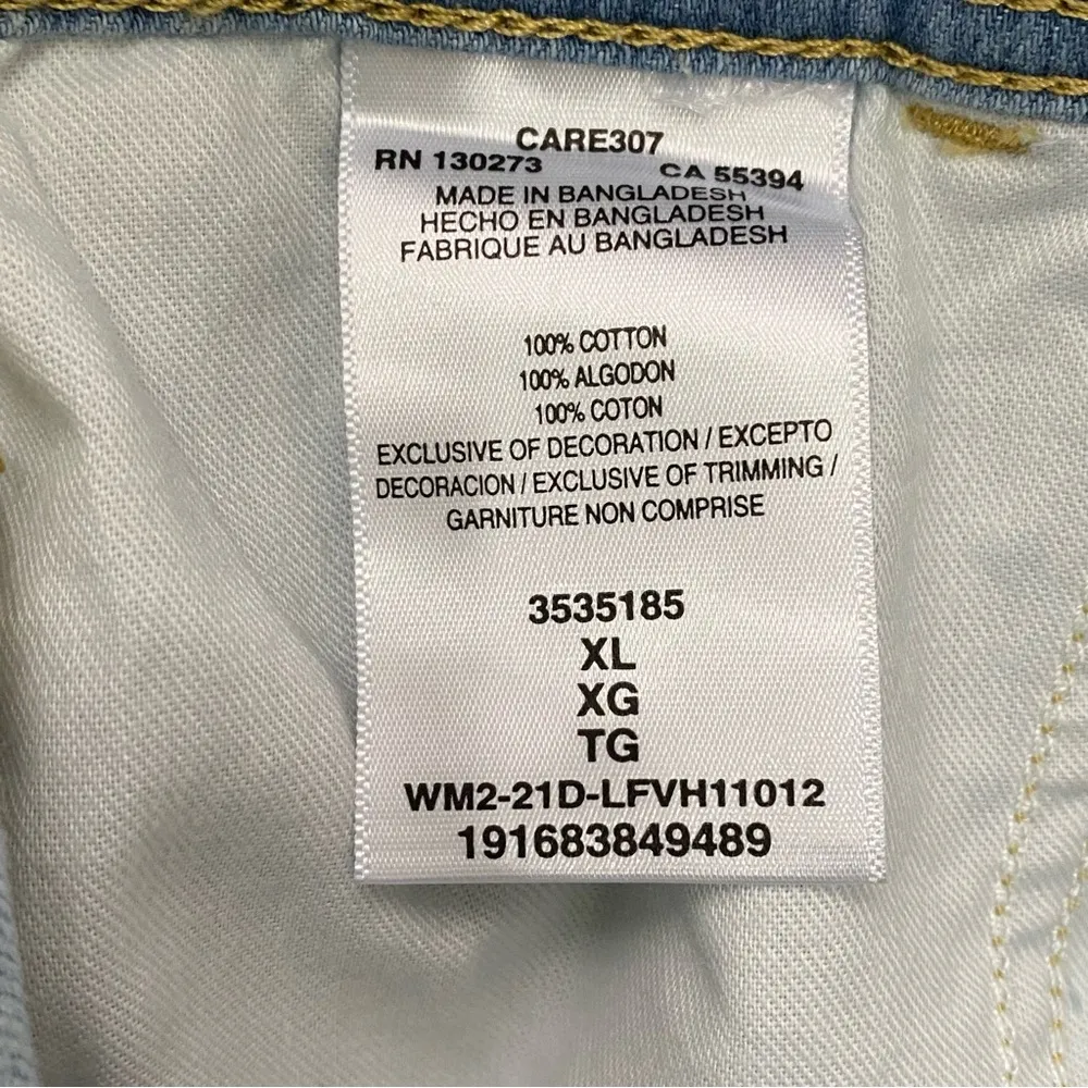 LEE Union-Alls Women’s Acid Wash Denim Short Overall Romper Size XL - Image 12