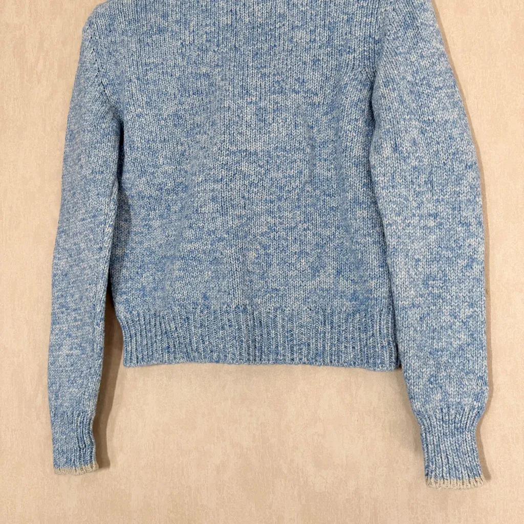 Faherty  Women’s Cuddle Mock Neck Long Sleeve Pullover Sweaters in Ocean Blue S - Image 9