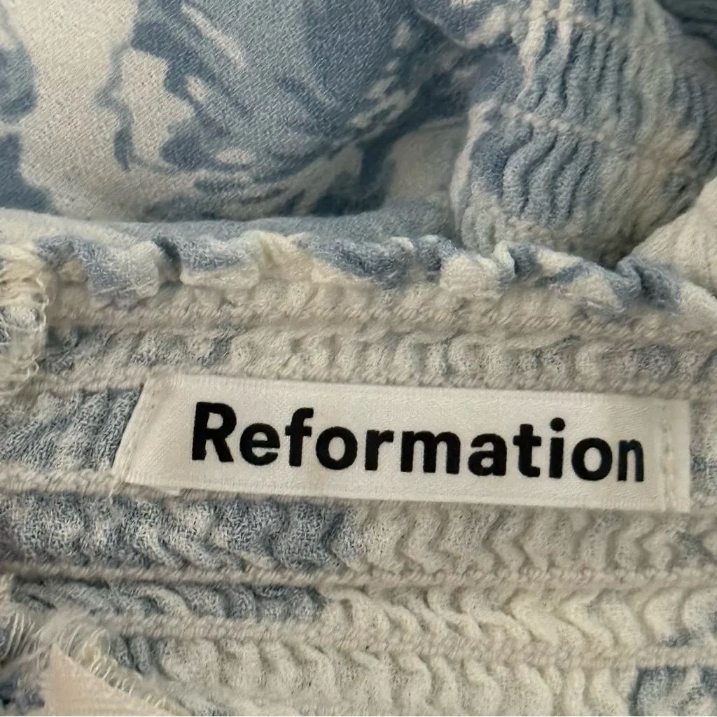 Reformation Ellora Tie Shoulder Tank in Teacup - Image 4