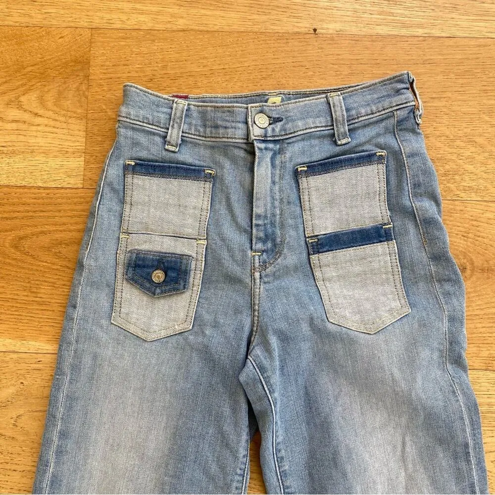 7 For All Mankind - Cropped Alexa With Patch Pockets Jeans - Image 2