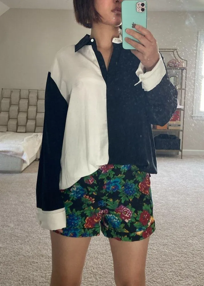 color block button up. Xs - Image 6