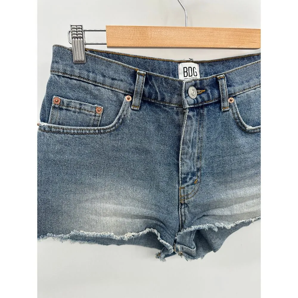 Urban Outfitters BDG Mid Rise Blue Cotton Denim Essential Shorts Women's Size 26 - Image 3