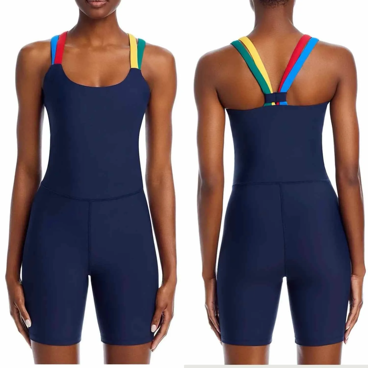 AQUA Athletic x Venus Williams Strappy Back 7" Short
Unitard Medium Blue - Image 6