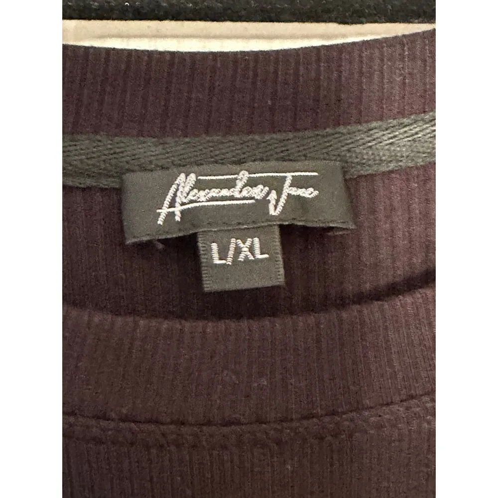 Alexander Jane L/XL Black Ribbed T - Image 3