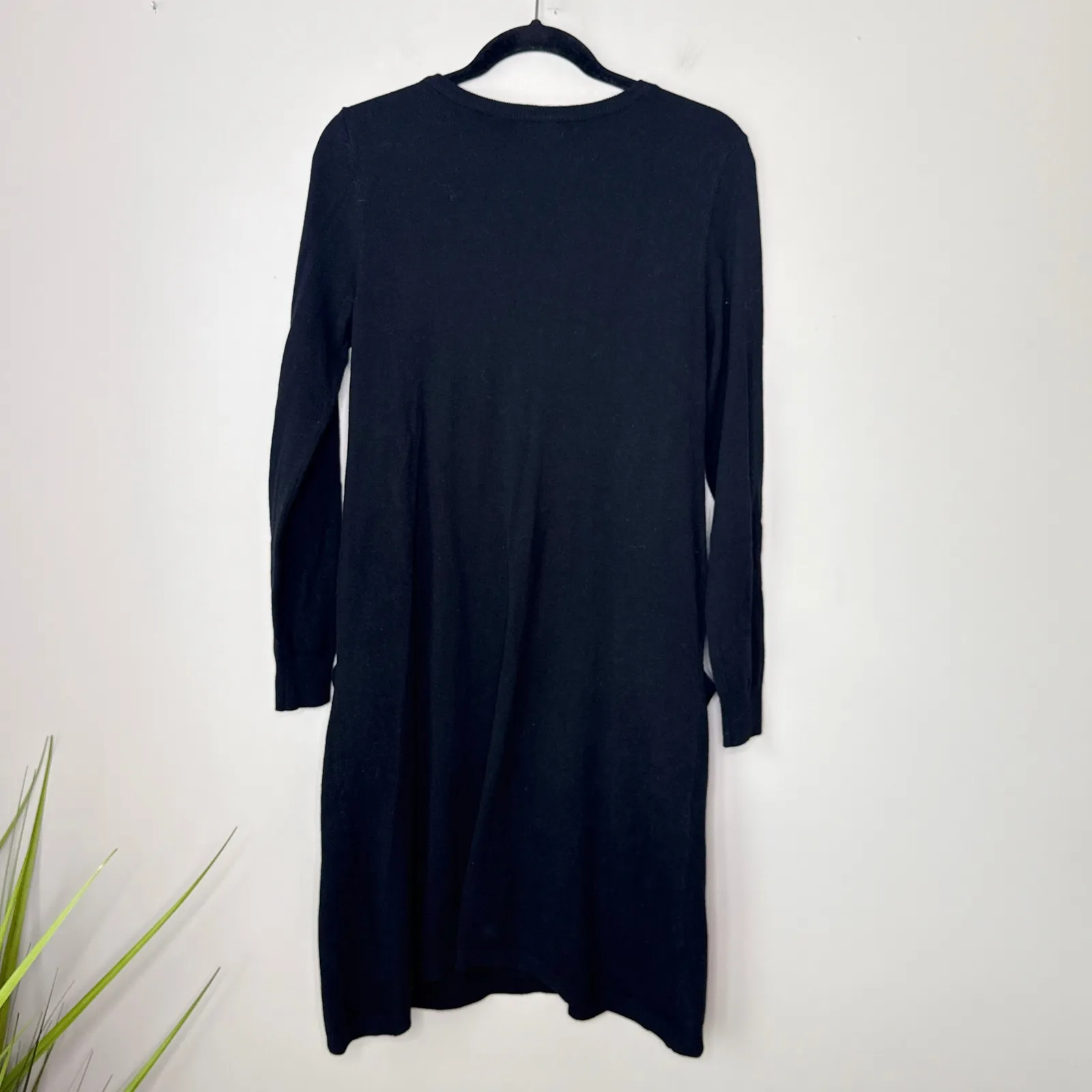 Sundance Black Knit Sweater Dress Long Sleeve Pockets Casual‎ Size Small Minimal - Image 5