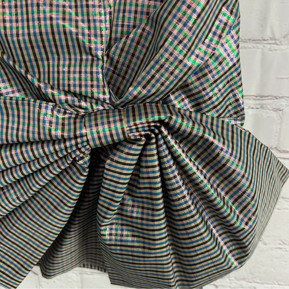 PushButton New Check Twisted Ribbon Point Glam micro skirt Medium Shopbop - Image 5