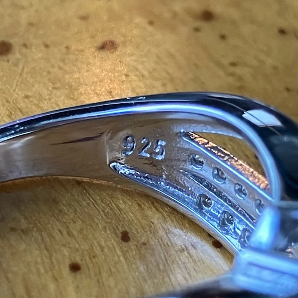 African Amethyst Sterling Silver Ring Size 9 Purple - Image 7