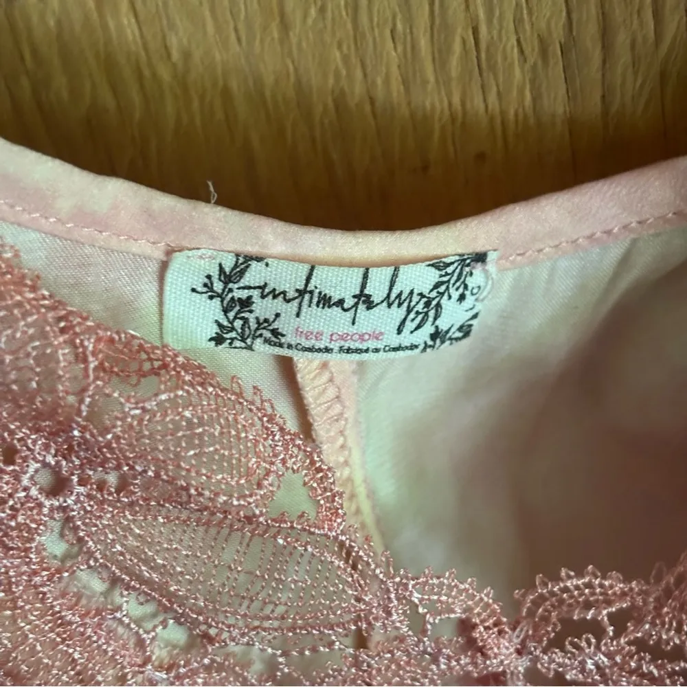 Free People Chasing Shadows Pink Tie Dye Slip Dress Midi Sz L - Image 7