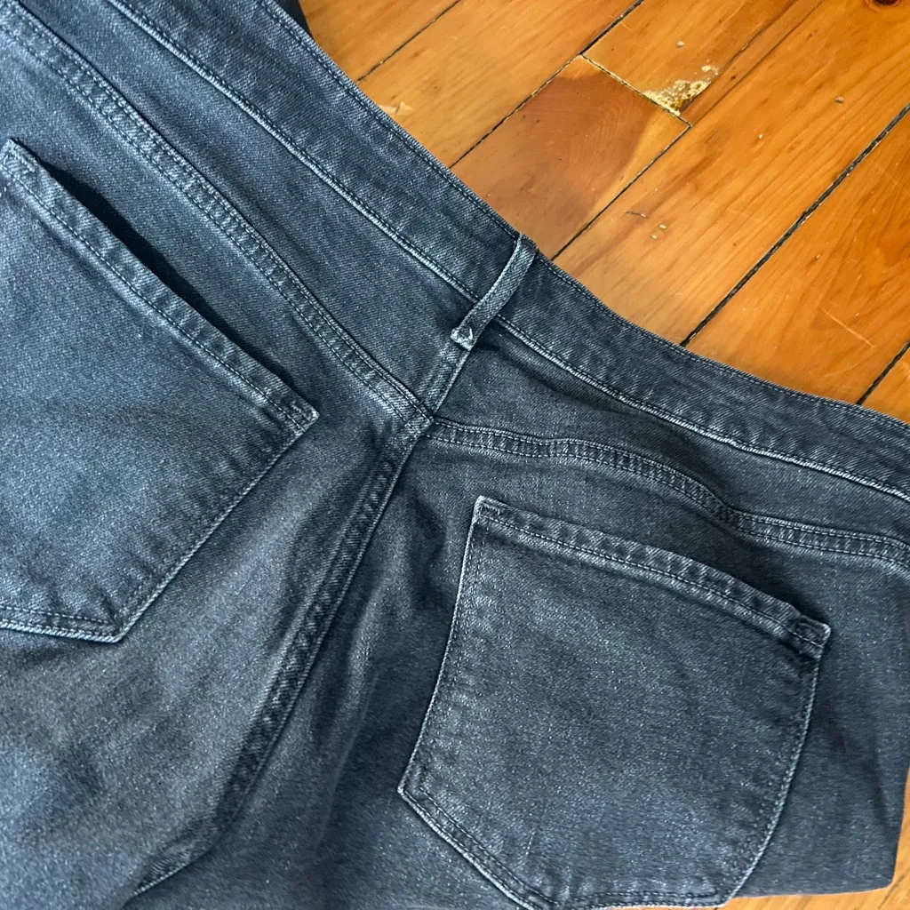 Old navy high rise vintage cropped flare secret smooth pockets black jeans 16 p - Image 5